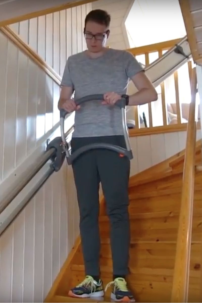 Trappeassistenten / trapperullatoren AssiStep er et godt egnet hjelpemiddel for bruk i trapp